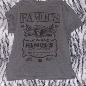 Famous Stars & Straps Gray Short Sleeve Tee